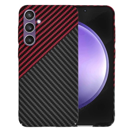 Husa pentru Samsung Galaxy S25 - CarbonFiber Slim - Red Vortex