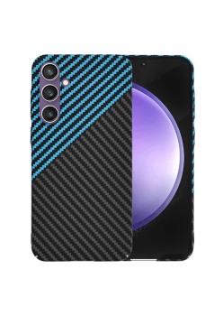 Husa pentru Samsung Galaxy S25 - CarbonFiber Slim - Blue Pulse