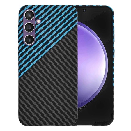 Husa pentru Samsung Galaxy S25 - CarbonFiber Slim - Blue Pulse