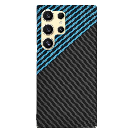 Husa pentru Samsung Galaxy S25 Ultra - CarbonFiber Slim - Blue Pulse