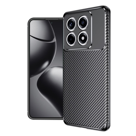 Husa pentru Xiaomi 14T, CarbonFiber, Premium, Black