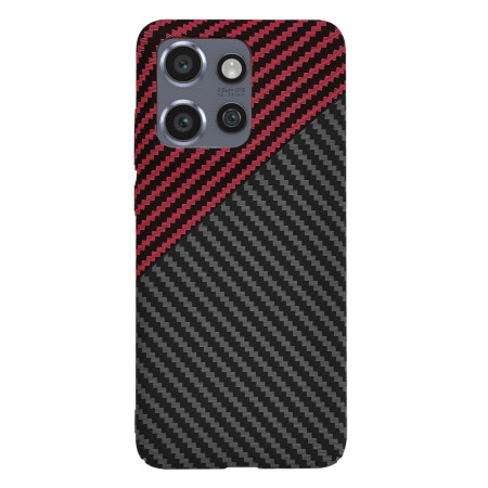 Husa pentru Motorola Edge 50 Neo - CarbonFiber Slim - Red Vortex