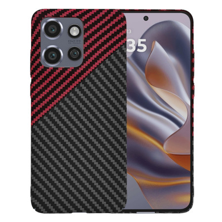 Husa pentru Motorola Edge 50 Neo - CarbonFiber Slim - Red Vortex