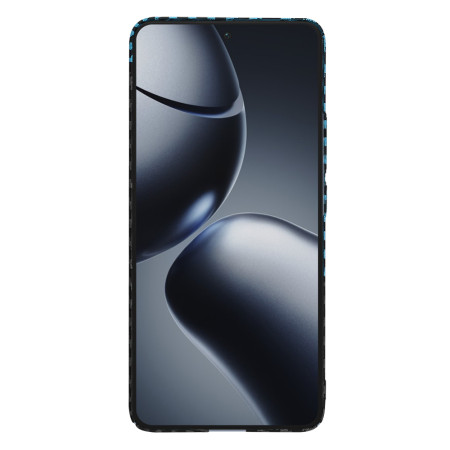 Husa pentru Xiaomi 14T Pro - CarbonFiber Slim - Blue Pulse