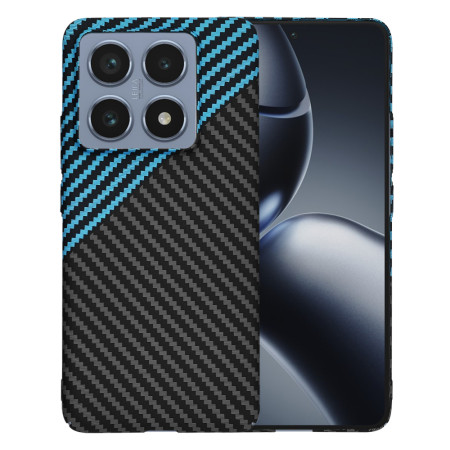 Husa pentru Xiaomi 14T Pro - CarbonFiber Slim - Blue Pulse