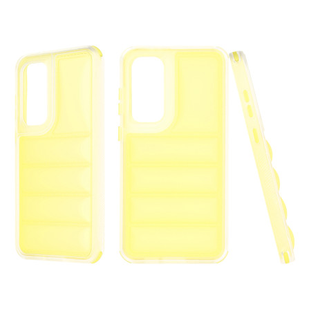 Husa pentru Samsung Galaxy S24 FE, Perne de aer, Antisoc, Yellow