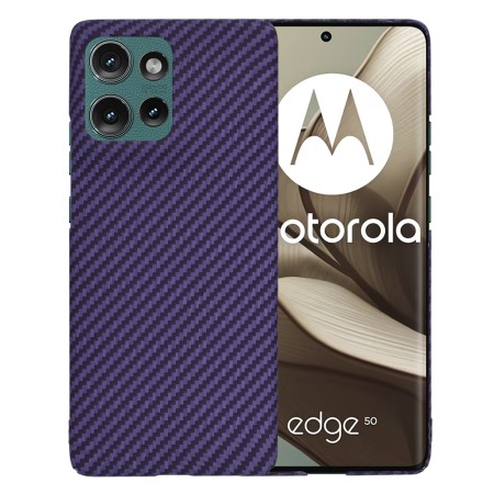 Husa pentru Motorola Edge 50 - CarbonFiber Slim - Purple