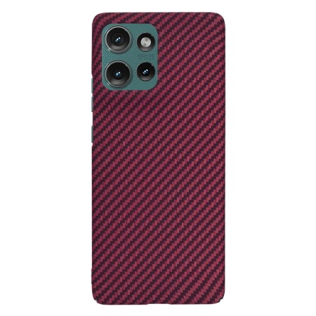 Husa pentru Motorola Edge 50 - CarbonFiber Slim - Red