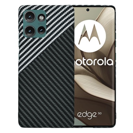 Husa pentru Motorola Edge 50 - CarbonFiber Slim - Stealth Gray