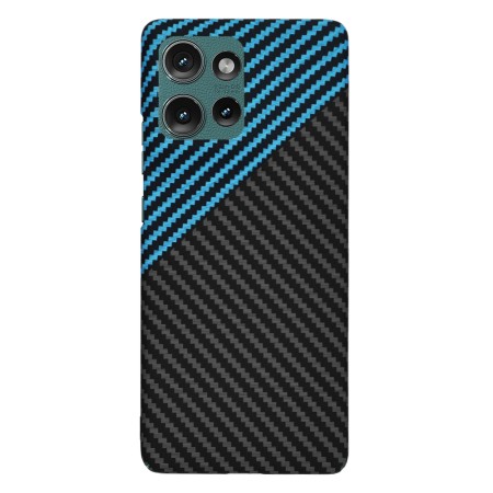 Husa pentru Motorola Edge 50 - CarbonFiber Slim - Blue Pulse