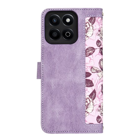 Husa pentru Honor 200 Smart / X7c - FlipCraft - Design Floral - Mysterious Purple