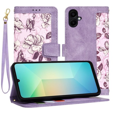 Husa pentru Samsung Galaxy A06 - FlipCraft - Design Floral - Mysterious Purple