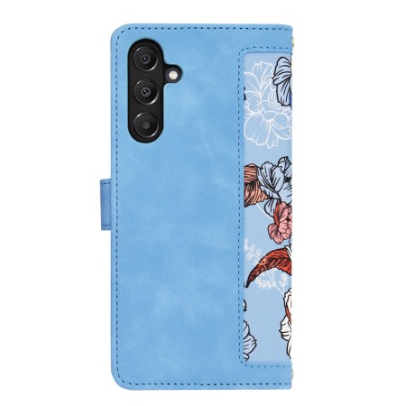 Husa pentru Samsung Galaxy A16 - FlipCraft - Design Floral - Vibrant Blue