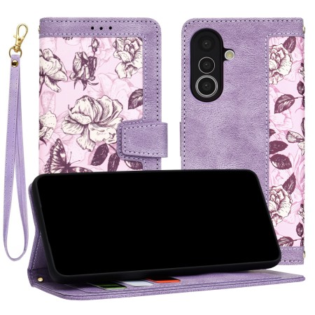 Husa pentru Samsung Galaxy A36 - FlipCraft - Design Floral - Mysterious Purple