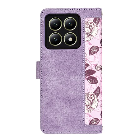 Husa pentru Xiaomi 14T - FlipCraft - Design Floral - Mysterious Purple