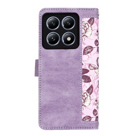 Husa pentru Xiaomi 14T Pro - FlipCraft - Design Floral - Mysterious Purple