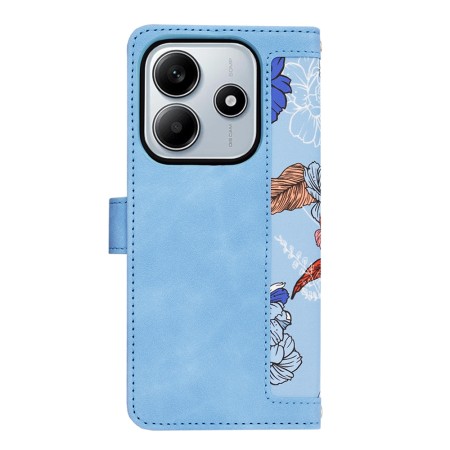 Husa pentru Xiaomi Redmi Note 14 - FlipCraft - Design Floral -  Vibrant Blue