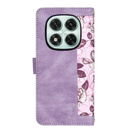 Husa pentru Xiaomi Redmi Note 14 Pro - FlipCraft - Design Floral - Mysterious Purple