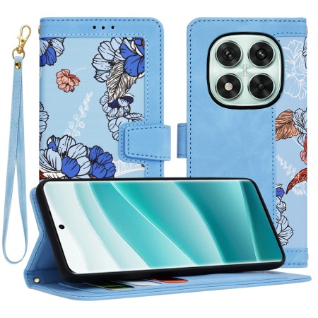 Husa pentru Xiaomi Redmi Note 14 Pro - FlipCraft - Design Floral - Vibrant Blue