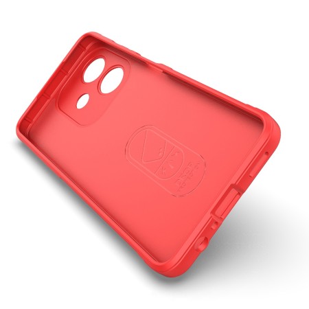 Husa Antisoc pentru Oppo A40 4G / A60 5G - Margini Anti-Alunecare - Shield - Red