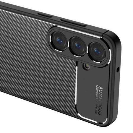 Husa pentru Samsung Galaxy S25 Plus - CarbonFiber - Premium - Black