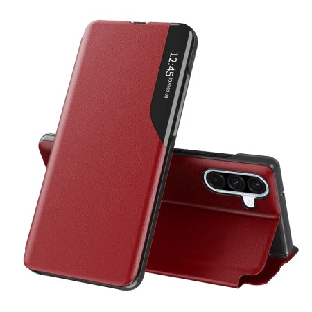 Husa Tip Carte pentru Samsung Galaxy A36 5G - Stand View - Piele Eco, Red