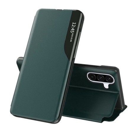 Husa Tip Carte pentru Samsung Galaxy A36 5G - Stand View - Piele Eco, Dark Green