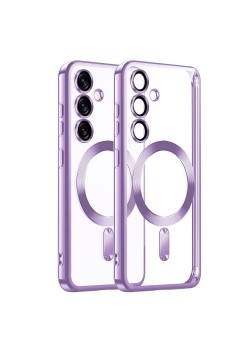 Husa pentru Samsung Galaxy S25, Atasare Magnetica, MagSafe, Light Purple