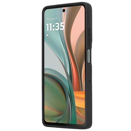 Husa pentru Motorola Moto G75 - Magnet Auto și Inel Rotativ, Premium, Negru