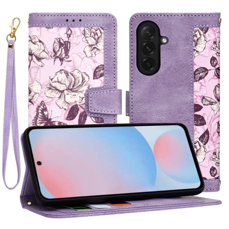 Husa pentru Samsung Galaxy A56 - FlipCraft - Design Floral - Mysterious Purple