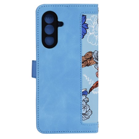 Husa pentru Samsung Galaxy A56 - FlipCraft - Design Floral - Vibrant Blue