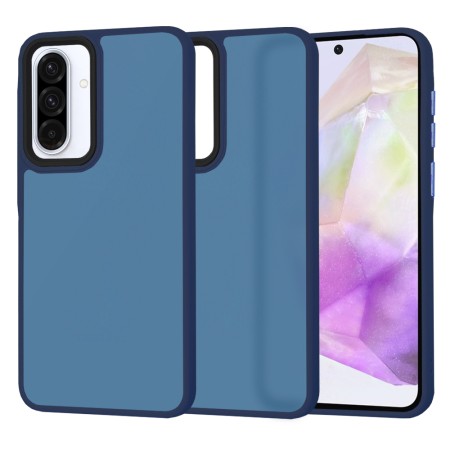 Husa pentru Samsung Galaxy A36 - HaloFrost - protectie la camere si finisaj mat - Deep Blue