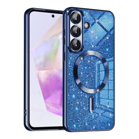 Husa pentru Samsung Galaxy A36, Glitter MagSafe, Atasare Magnetica, Deep Blue