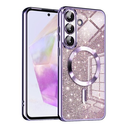 Husa pentru Samsung Galaxy A36, Glitter MagSafe, Atasare Magnetica, Light Purple