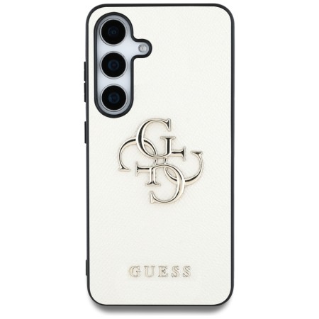 Husa pentru Samsung Galaxy S25 - Guess Hardcase 4G Grained Big and Classic Logo - Beige