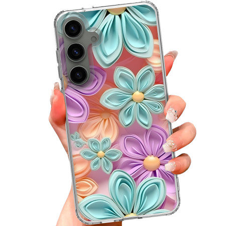 Husa personalizata pentru Samsung Galaxy S24, MagSafe Flower Medley 2