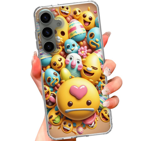 Husa personalizata pentru Samsung Galaxy S24, MagSafe Atasare Magnetica, Emoji Smile