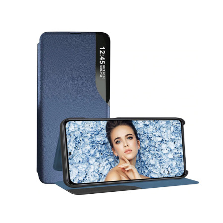 Husa Tip Carte compatibila Samsung Galaxy S24 Plus, Stand View, Dark Blue