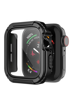 Husa Full Body, compatibila Apple Watch 1 / 2 / 3 42mm, Armor HTPMAG, Negru