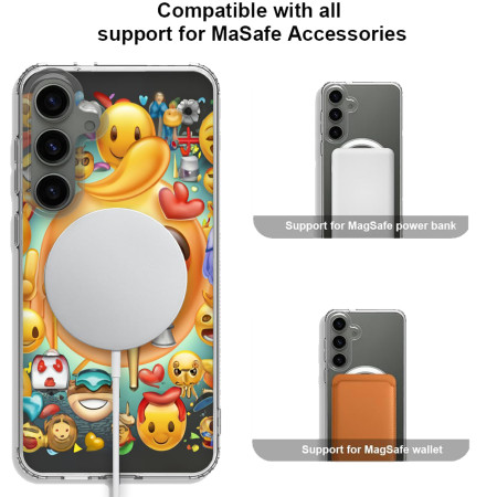 Husa personalizata pentru Samsung Galaxy S24, MagSafe Atasare Magnetica, Emoji Baby Face