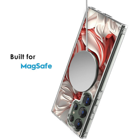 Husa personalizata pentru Samsung Galaxy S24 Ultra, MagSafe Atasare Magnetica, 3D Flower Medley 12
