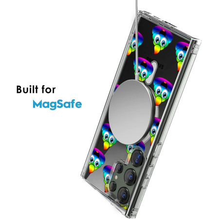 Husa personalizata pentru Samsung Galaxy S24 Ultra, MagSafe Atasare Magnetica, Rainbow Poop