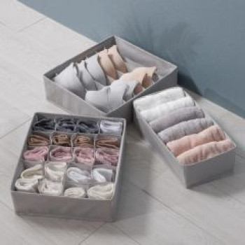 Set 3 x organizatoare inteligente pentru lenjerie intima, sosete, cravate, curele, 37 compartimente