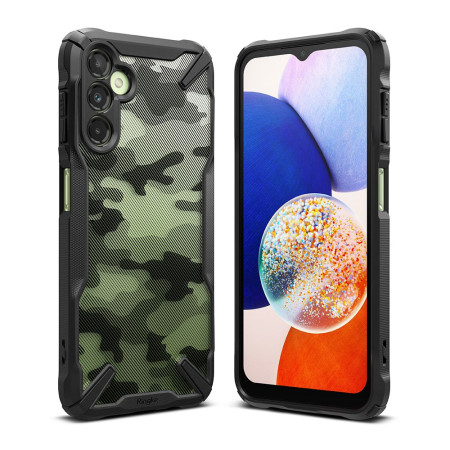 Husa Ringke Fusion X Design pentru Samsung Galaxy A14 4G / 5G, Camo Black