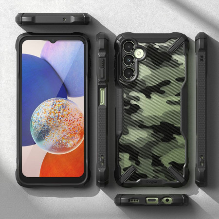 Husa Ringke Fusion X Design pentru Samsung Galaxy A14 4G / 5G, Camo Black