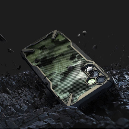 Husa Ringke Fusion X Design pentru Samsung Galaxy A14 4G / 5G, Camo Black