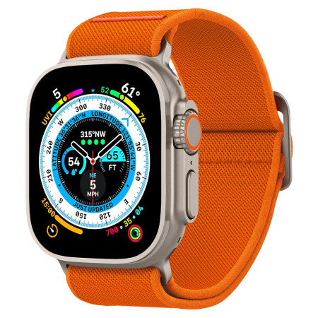 Bratara Smartwatch Spigen Apple Watch 1/2/3/4/5/6/7/8/SE/SE 2/Ultra (42/44/45/49mm), Fit Lite Ultra, Portocaliu