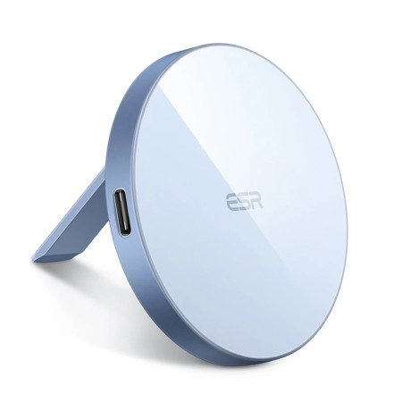 Incarcator ESR Wireless HaloLock compatibil MagSafe cu Suport, Sierra Blue
