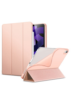 Husa tableta compatibila iPad Air 4 2020, Magnetic Pair, Auto Sleep/Wake, Rose