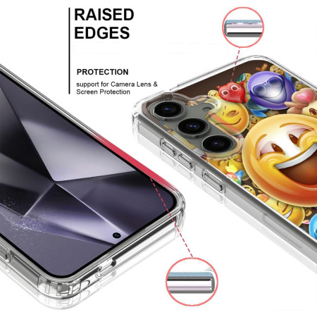 Husa personalizata pentru Samsung Galaxy S24, MagSafe Atasare Magnetica, Emoji Smiley Faces